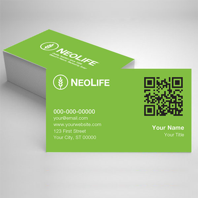 NeoLife Green QRcode Business Card